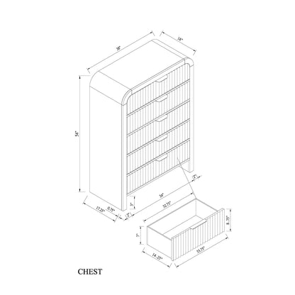 Beverly - Chest, LED Lighting - White / Black