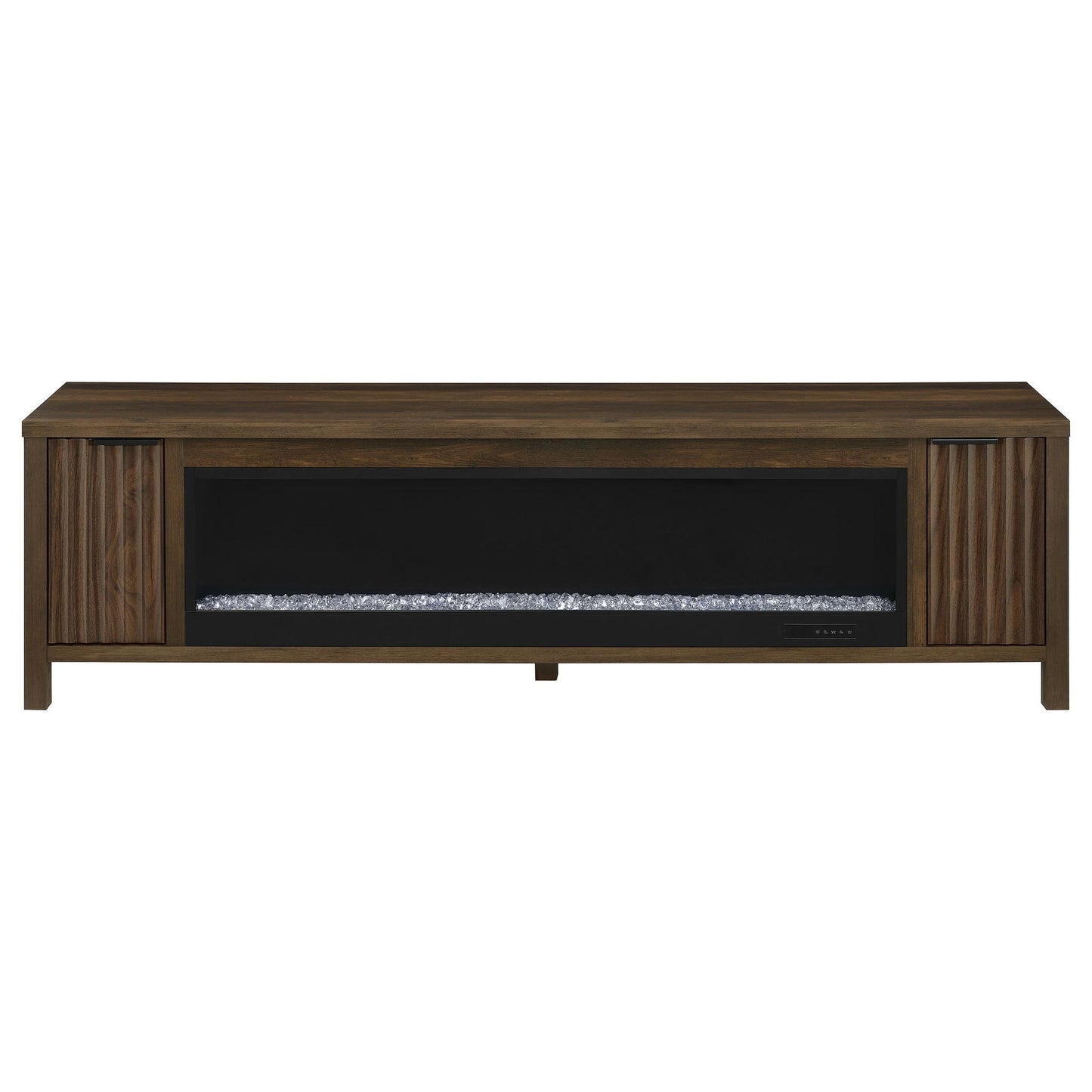 Alamitos - Electric Fireplace TV Stand With Flame Visualizer - Pine Wood