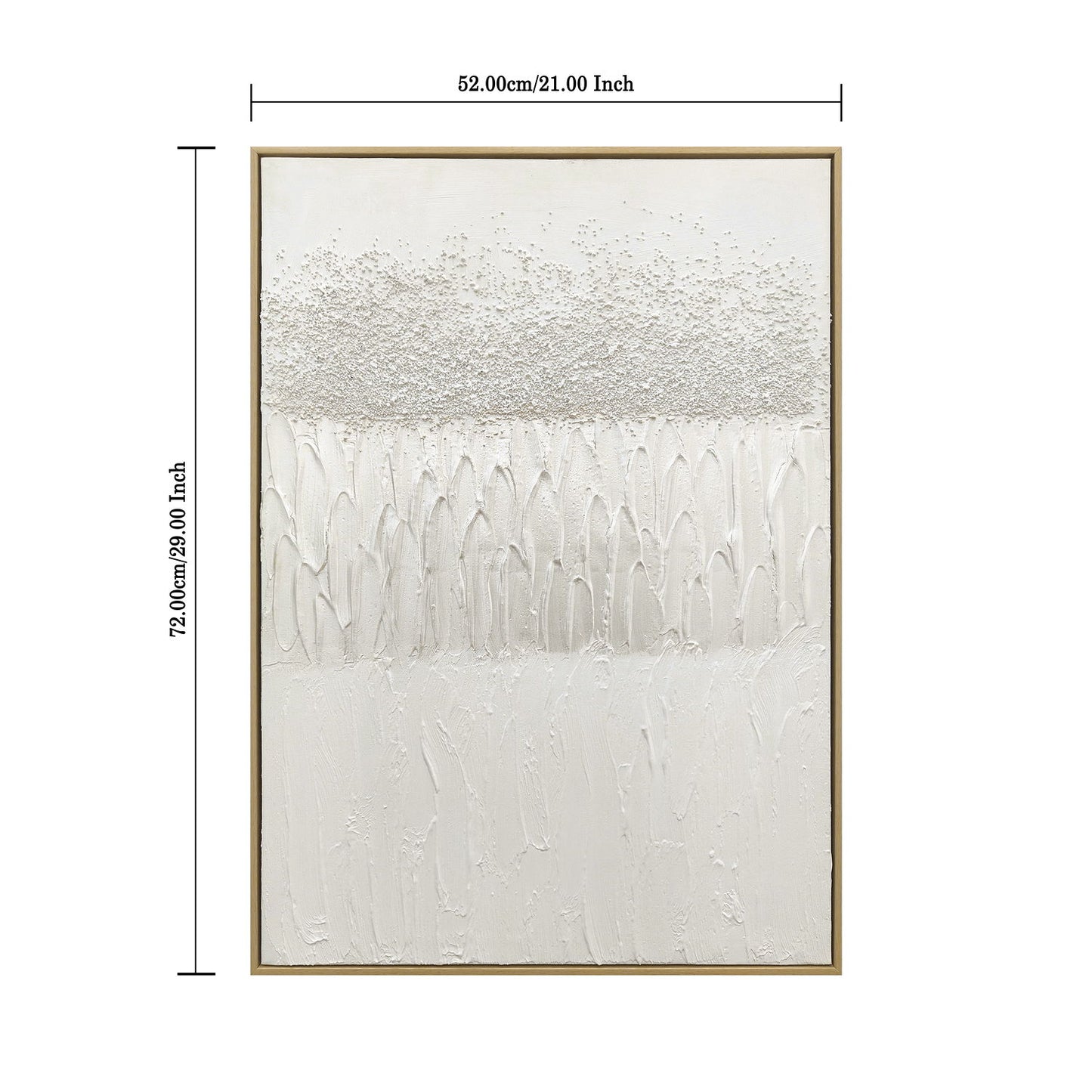 Framed Abstract Wall Art, Thick Textured Canvas Painting With Stone Accents (Set of 2) - Antique White