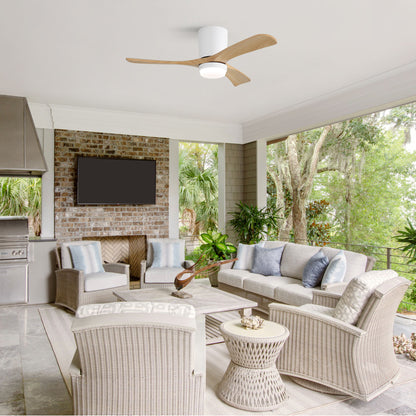 42" Ceiling Fan With DC Motor, Dimmable LED Light, Timer & Memory