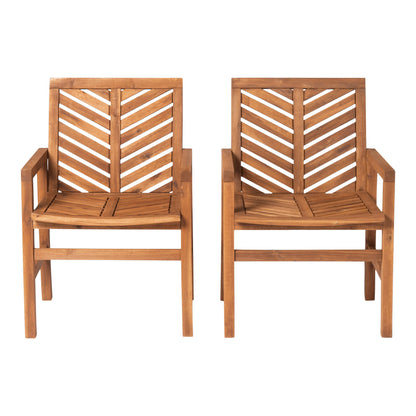 Modern 2 Piece Chevron Patio Chairs