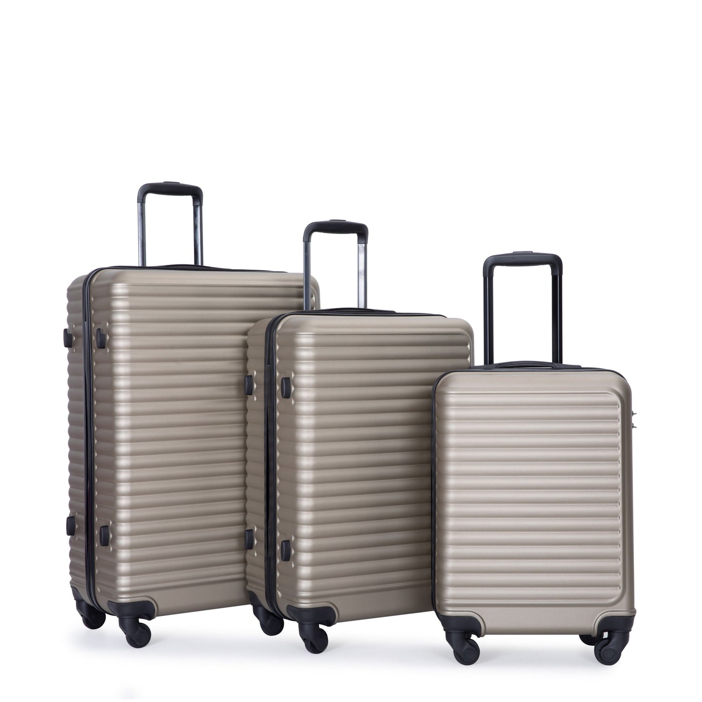 3 Piece Luggage Sets Lightweight Suitcase With Two Hooks, Spinner Wheels, Tsa Lock