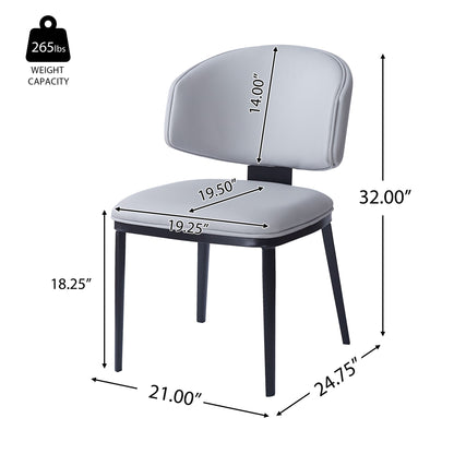 Modern Upholstered Dining Chairs (Set of 2)