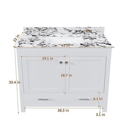 Bathroom Vanity & Storage - White