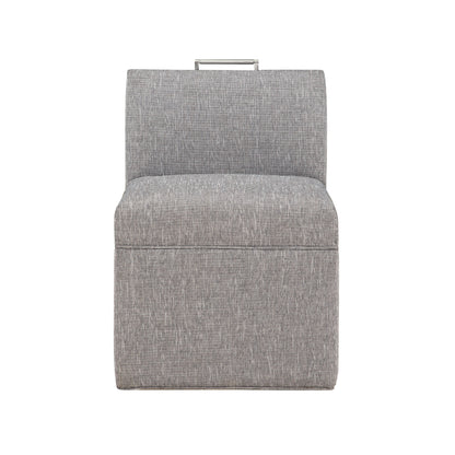 Della - Upholstered Castered Chair - Gray