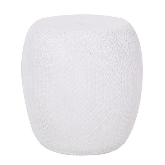 Outdoor Lightweight, Concrete Side Table - Antique White