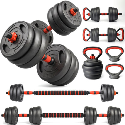 Adjustable Dumbbell Set, 4 In 1 Convertible Weights