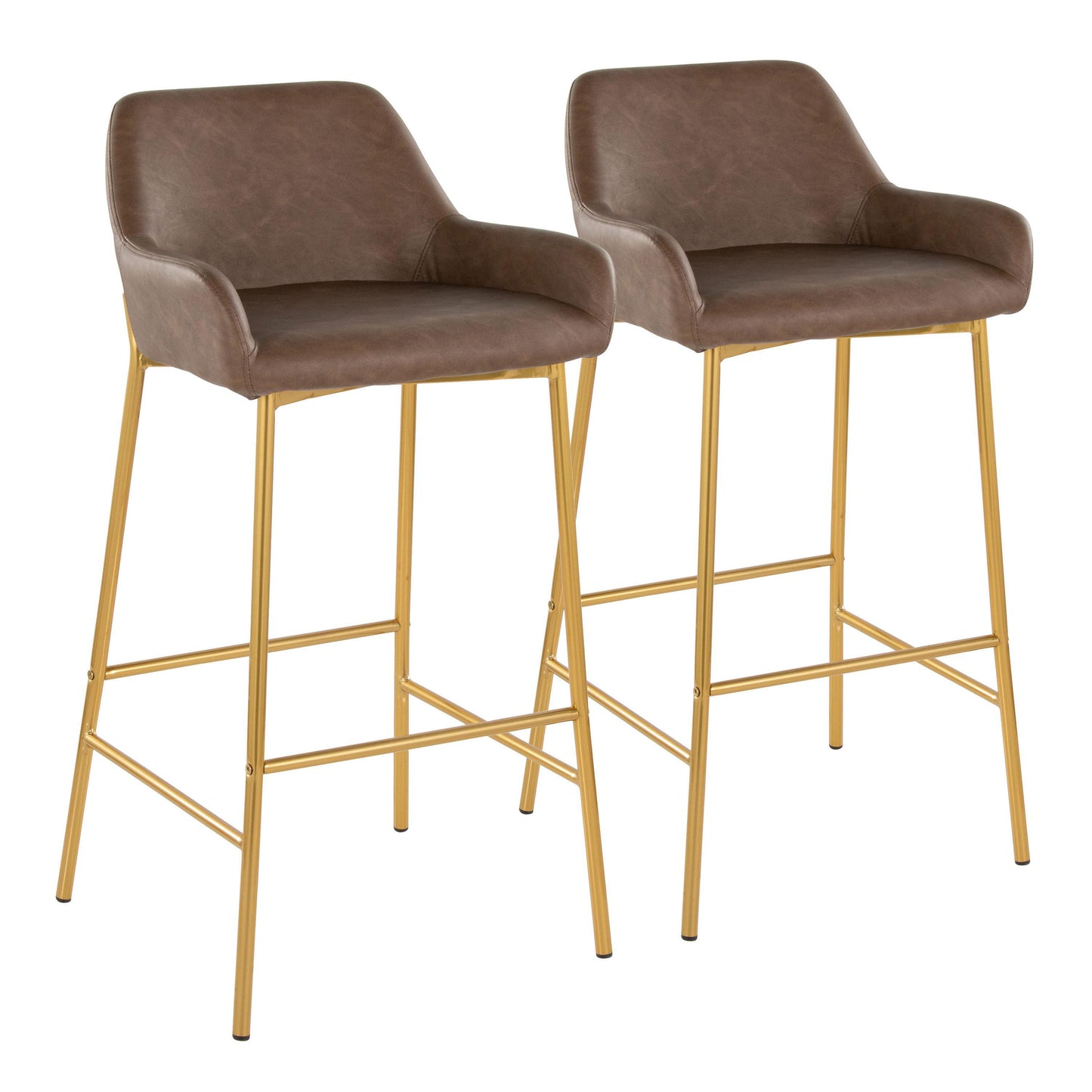 Daniella - Contemporary / Glam Fixed Height Bar Stool (Set of 2)