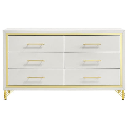 Lucia - 6-Drawer Dresser - White