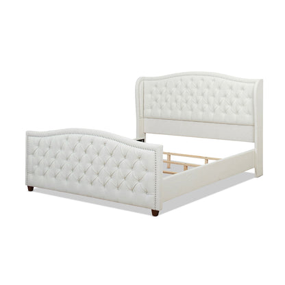 Marcella - Upholstered Shelter Headboard Bed Set