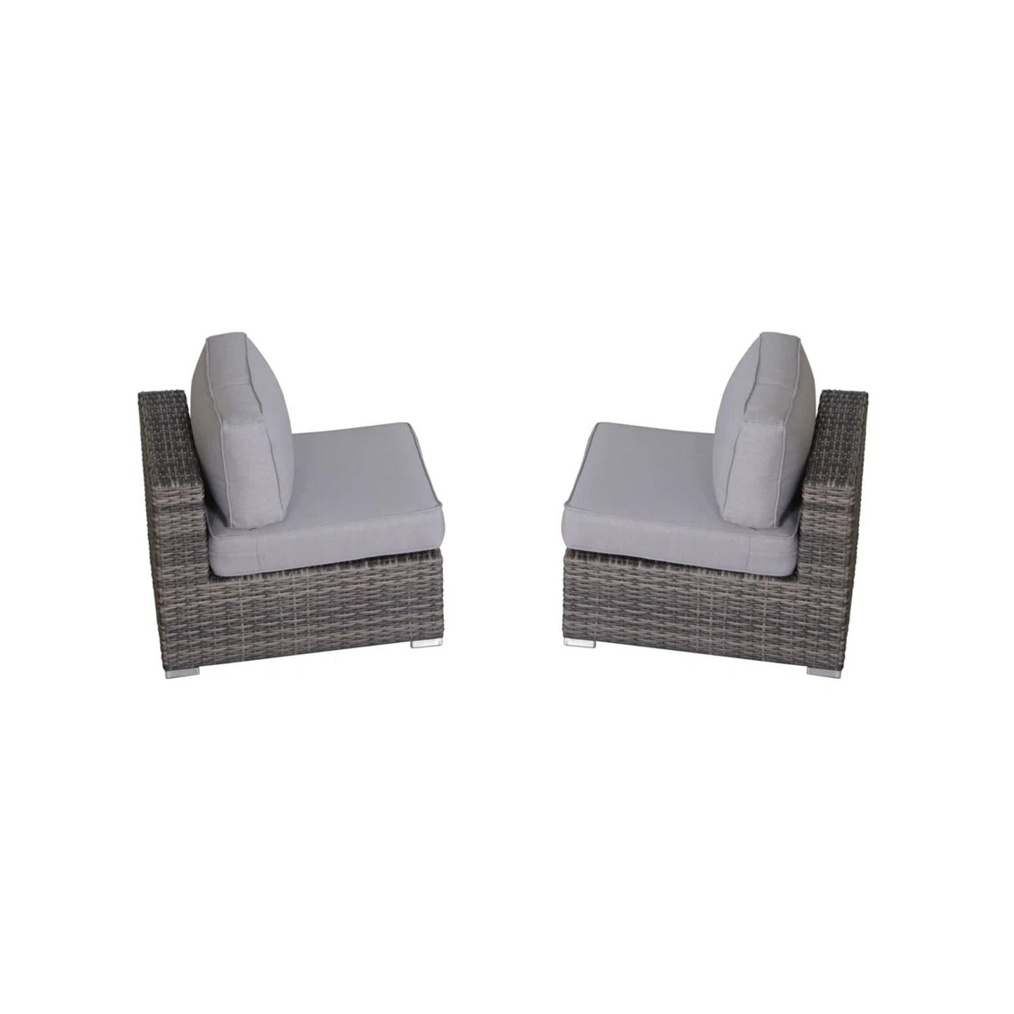 Modern Rattan Wicker Seating Group With Cushions