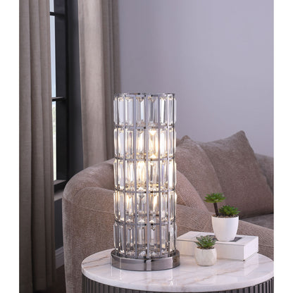 Emilian - Table Lamp With Crystal Shade - Black
