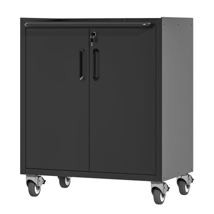 Heavy Duty Metal Garage Storage Cabinet With Wheels Sturdy Tool Organizer