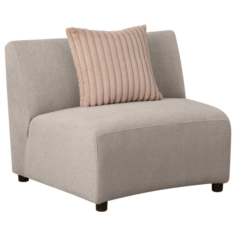 Fayette - Upholstered Armless Chair - Greige