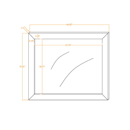 Monica - Mirror With Clean Lines - Dark Oak