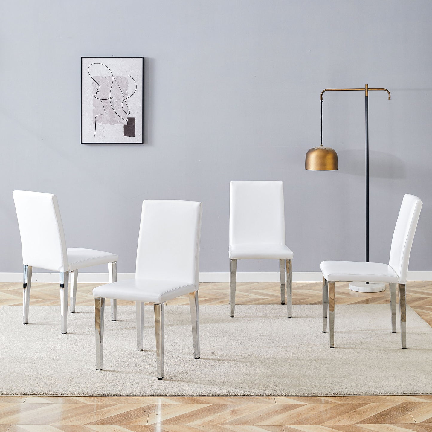 Simple And Versatile Dining Chairs With Metal Legs