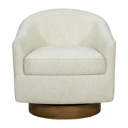 Upholstered Swivel Chair - Cream