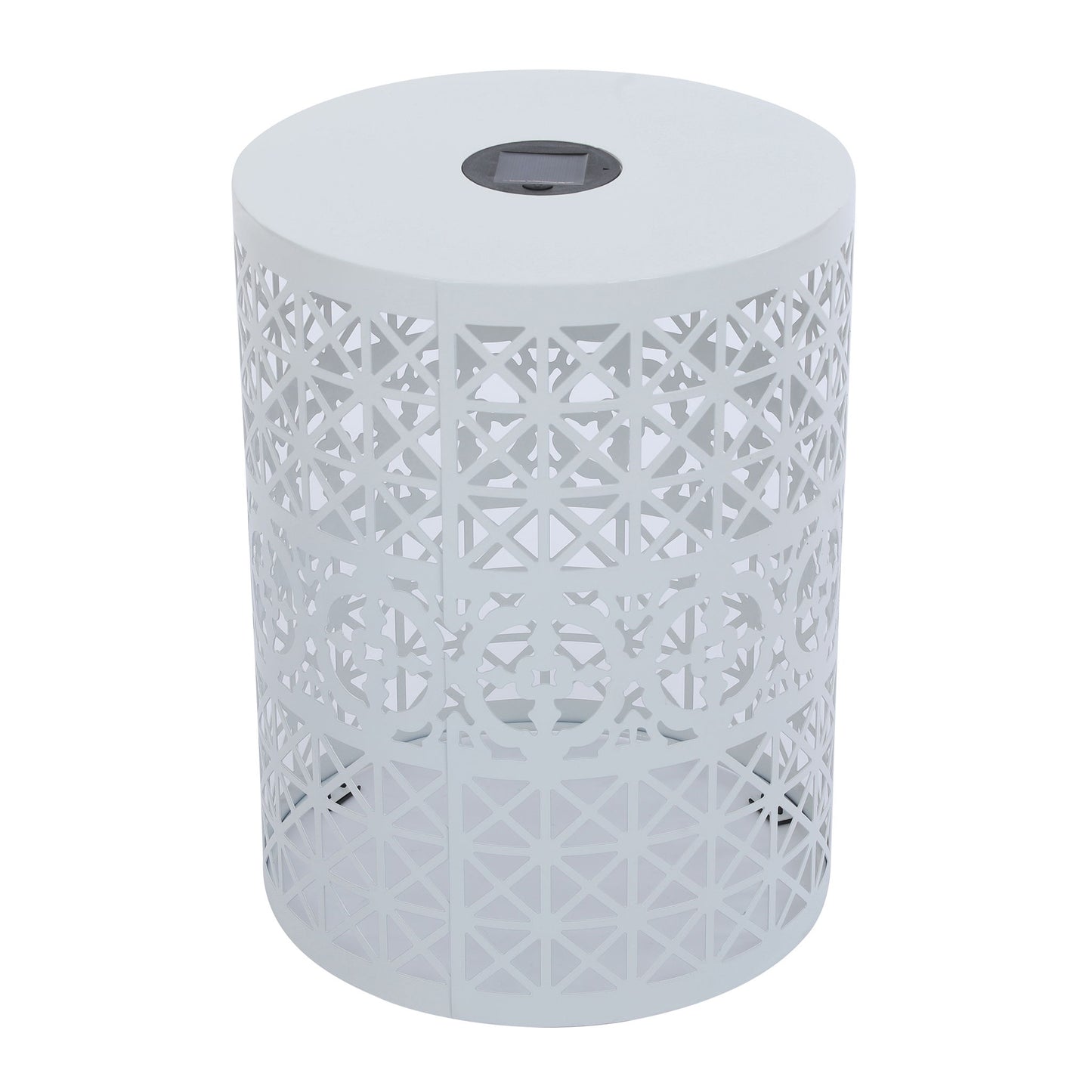 Modern Iron Solar Side Table With Built - In Light