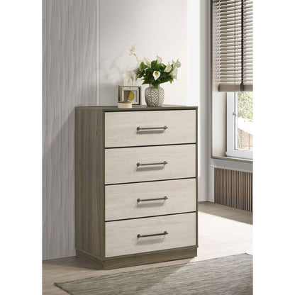 Edmondson - 4 Drawer Chest - Natural / Gray