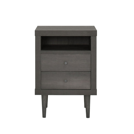 Nystrom - Mid Century Modern 2 Drawer Nightstand