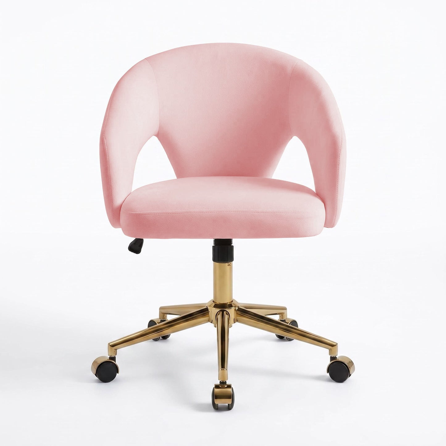 Ty - Office Adjustable Swivel Chair With Lumbar Support - Pink