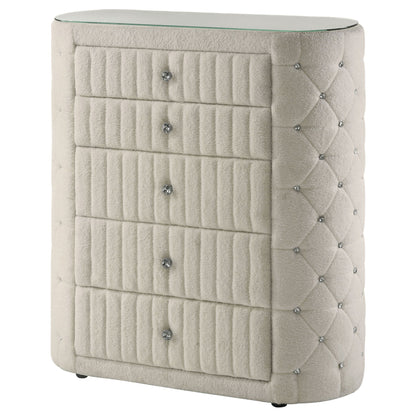Santiago - 5 Drawer Chest Of Drawers - Ivory