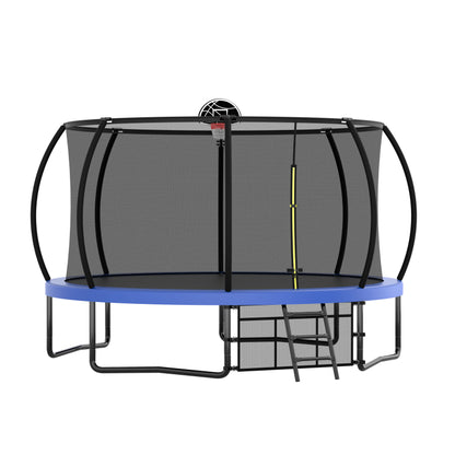 Trampoline With Enclosure, Recreational Trampolines With Ladder And Antirust Coating, Astm Approval Outdoor Trampoline For Kids