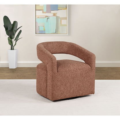 Brillia - Swivel Accent Chair - Burgundy