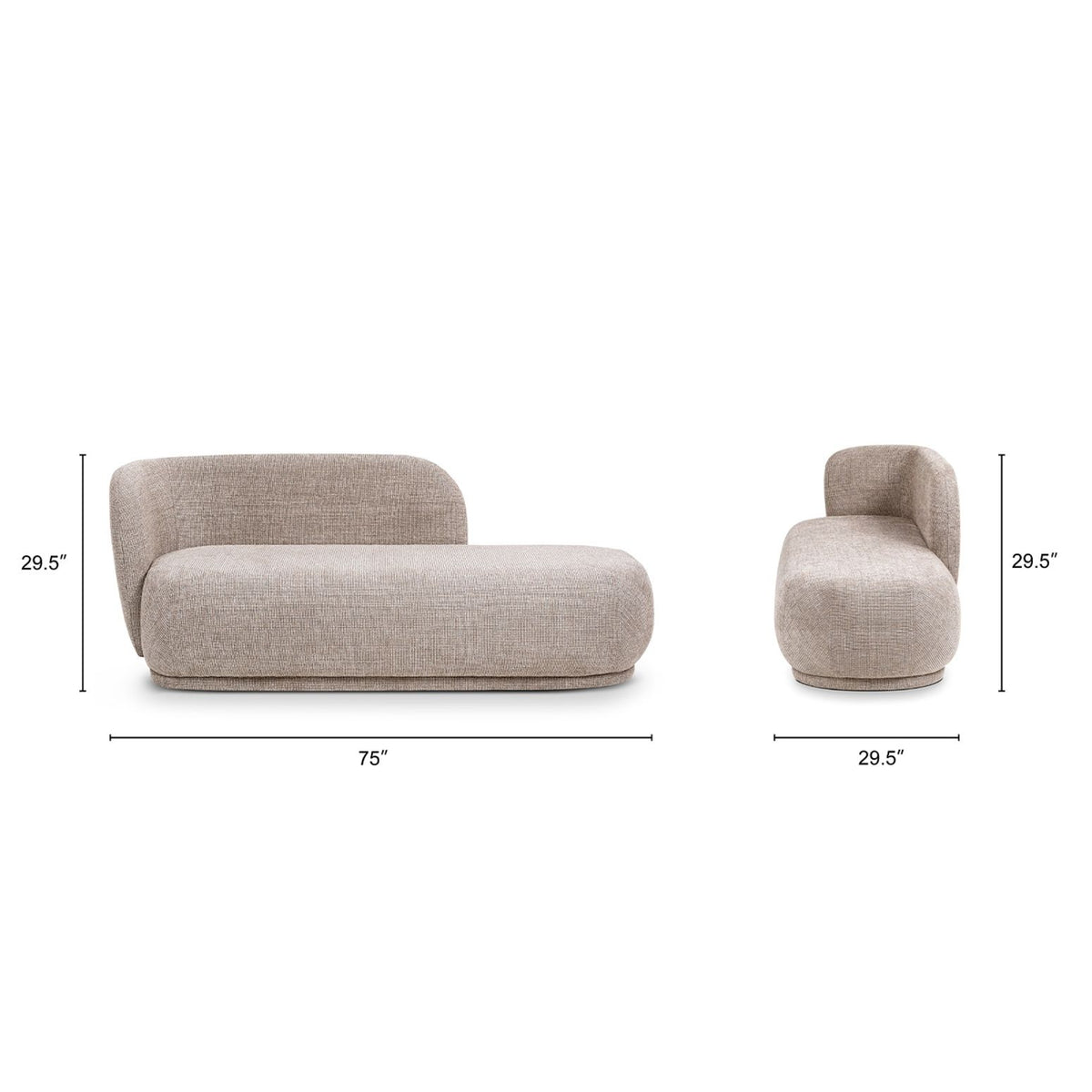 Aire - RAF Modern Rounded Chaise Lounge