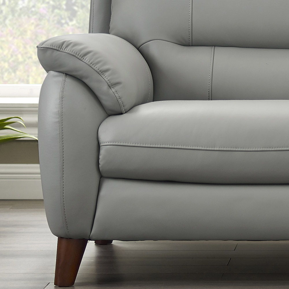 Monroe - Leather Chair - Silver Gray