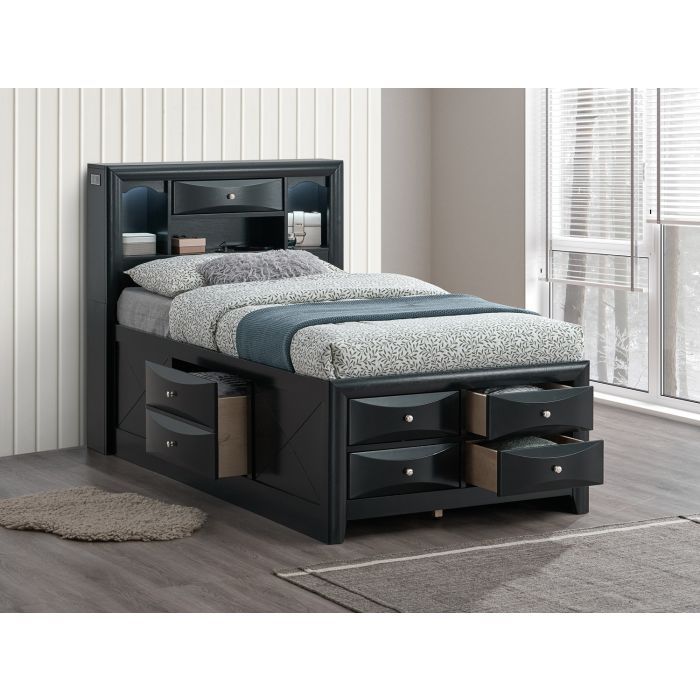 Marilla - Storage Bed With Bookcase Headboard