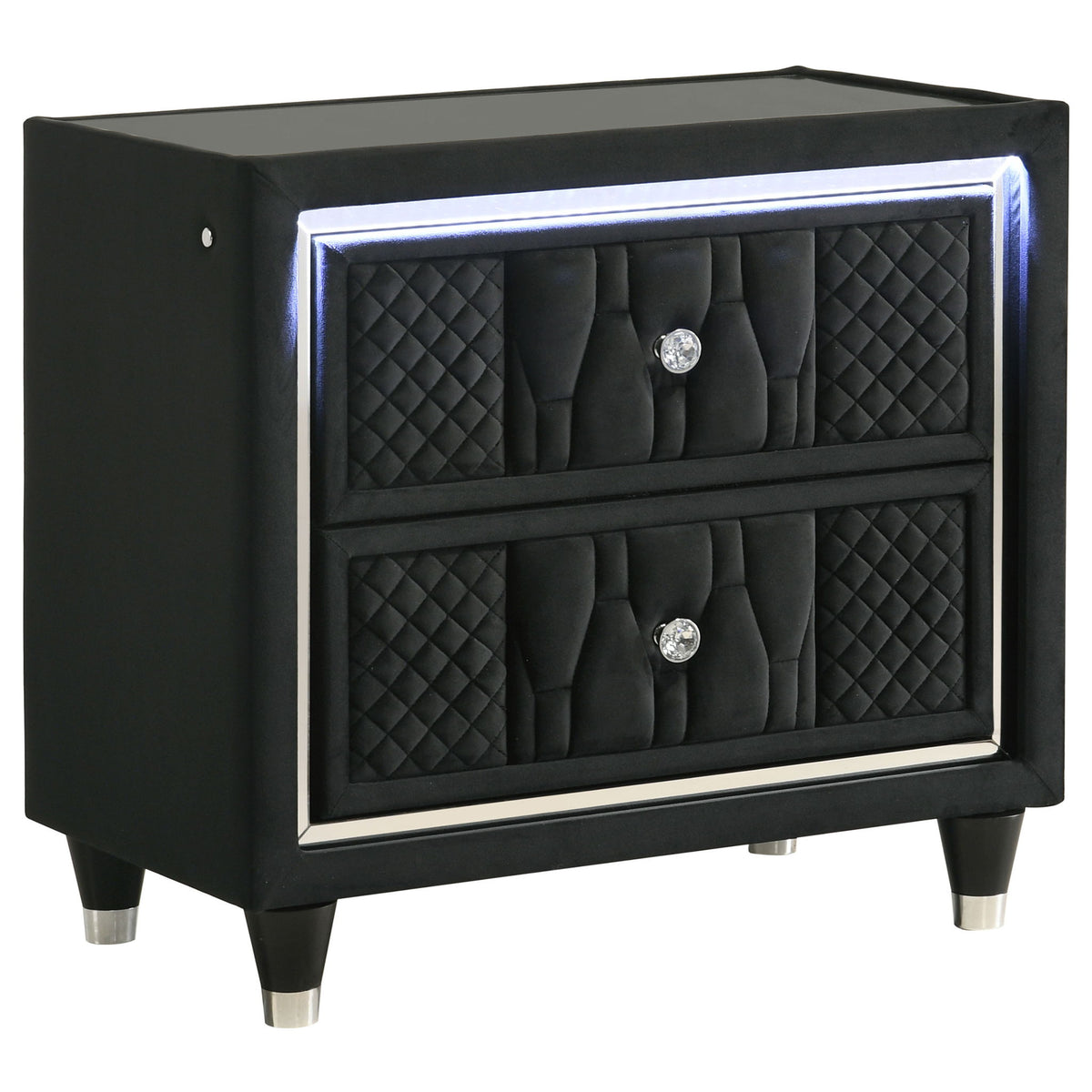 Mika - 2 Drawer LED Nightstand With USB