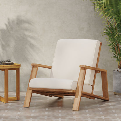 Outdoor Club Chair, Patio Lounge Chair With Removable Cushion