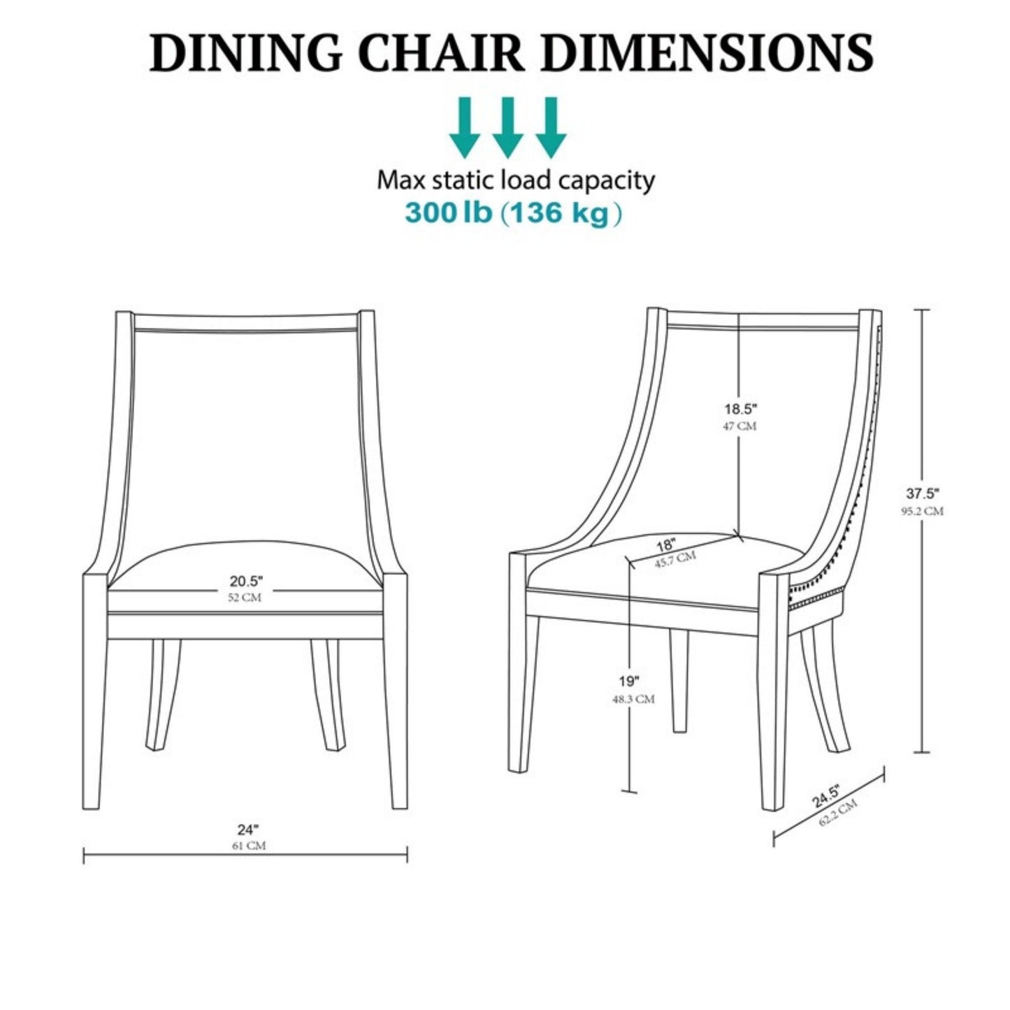 Upholstered Dining Chair With Nailhead Trim