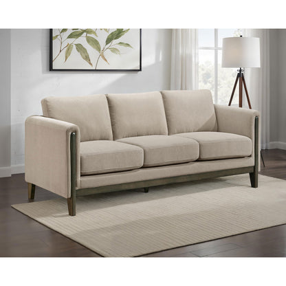 Fisher - Upholstered Panel Arm Sofa - Taupe