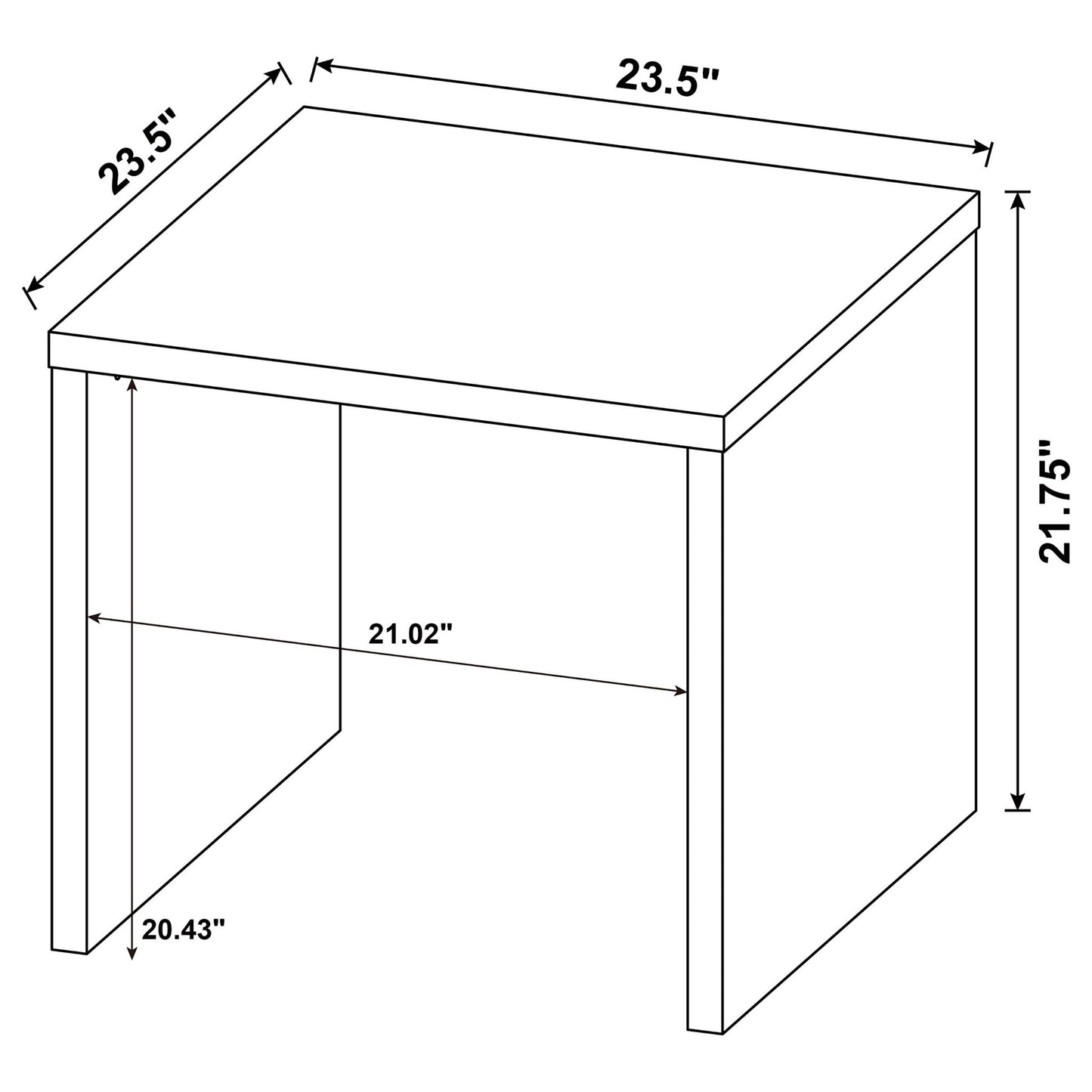 Parker - Accent Side End Table - Light Oak