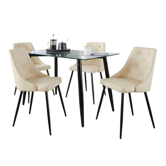 Clara Giovani - 5 Piece Contemporary Dining Set