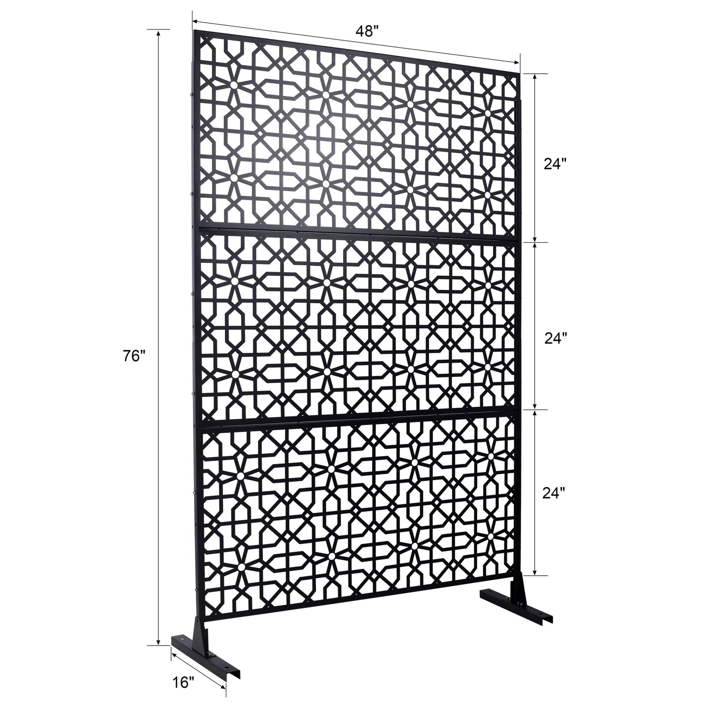Outdoor & Indoor Metal Freestanding Decorative Privacy Screen