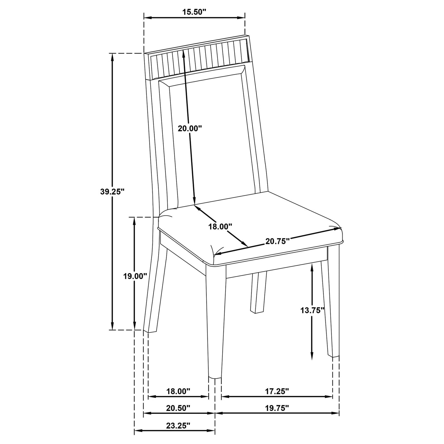 Ennis - Dining Side Chair (Set of 2) - Black