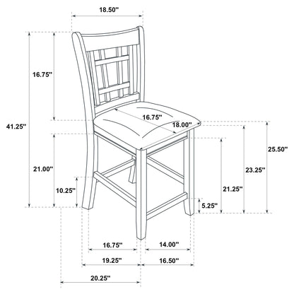 Davis - Counter Height Dining Chair Linen (Set of 2) - Light Oak