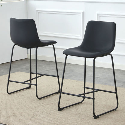 Retro Bar Chairs, Comfortable Stools (Set of 2)