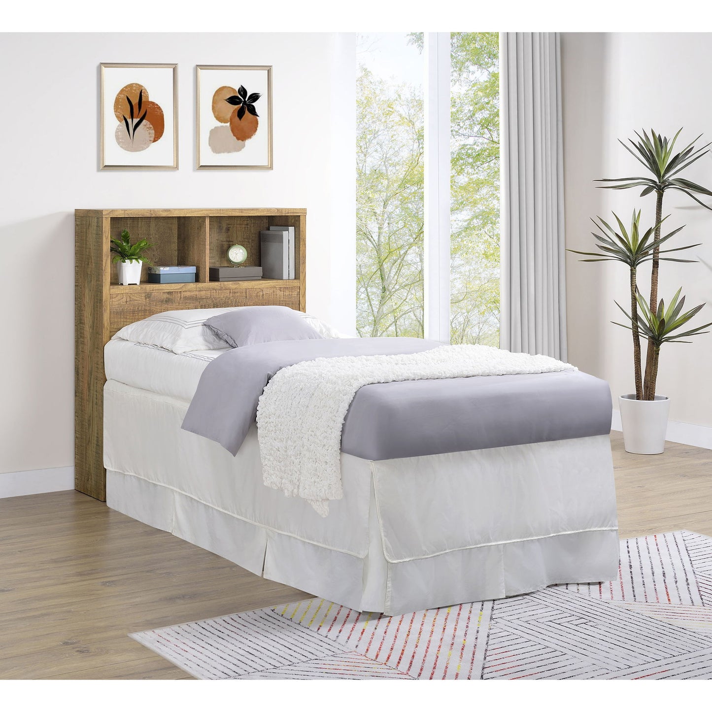 Geary - Bookcase Headboard With Open Cubbies