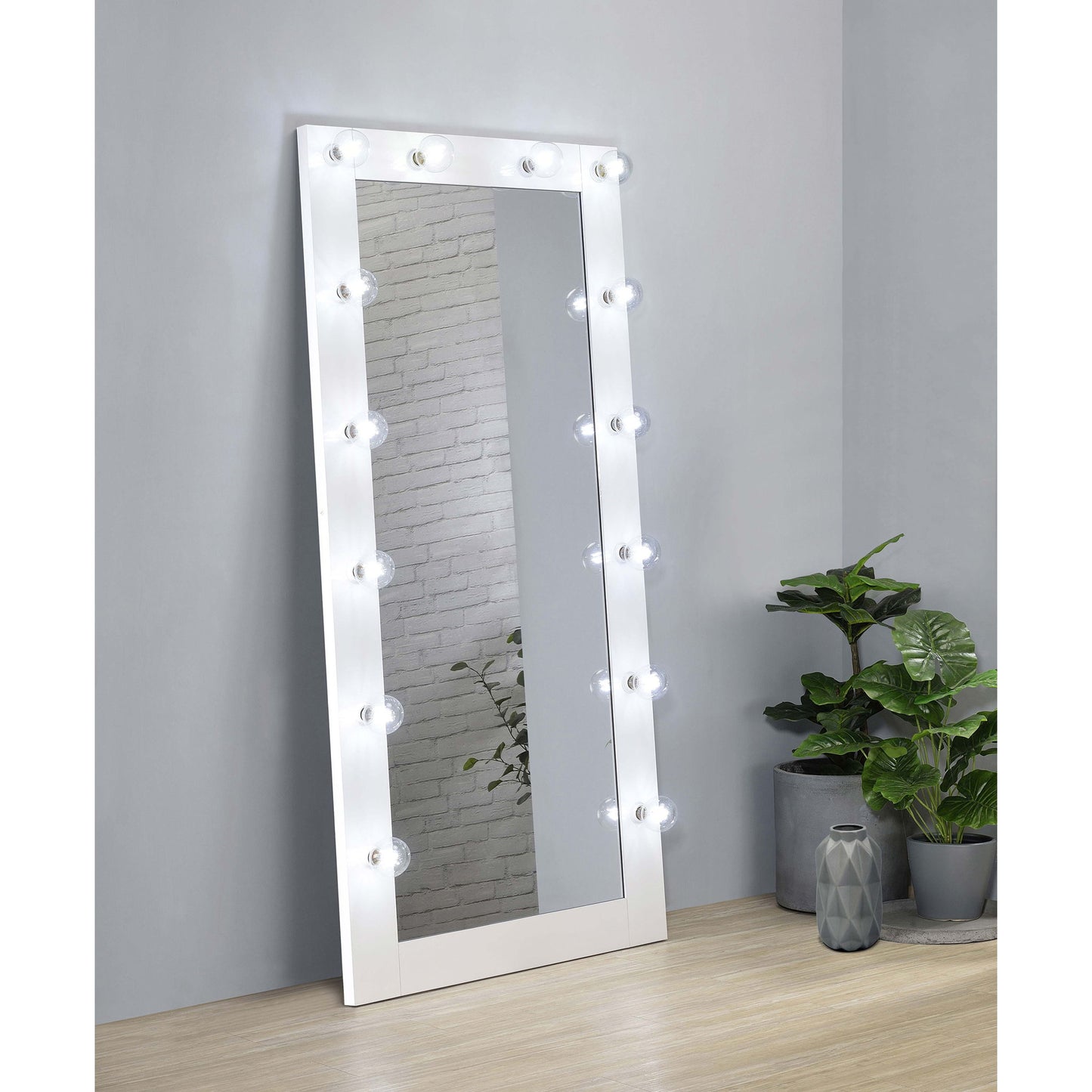 Theron - Floor Mirror With LED Lighting