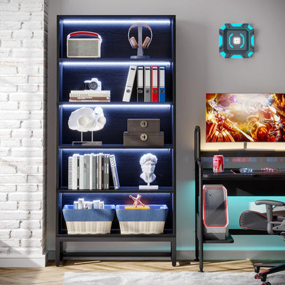 5 Tier Heavy Duty Bookshelf For Living Room