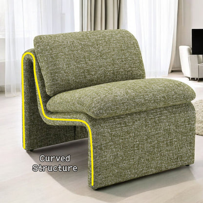 Jaeda - Innovative Elegance Accent Chair In Curved Shape