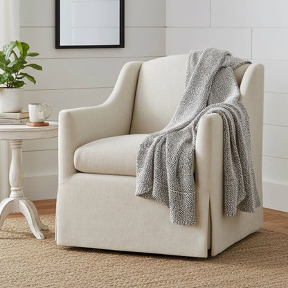 Luisa - Skirted Swivel Accent Chair
