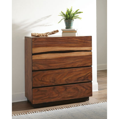 Beverly - 4 Drawer Chest Of Drawers - Walnut