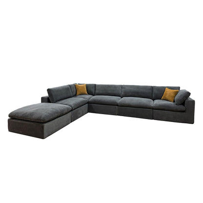 Custom Configuration Modular Sectional & Toss Pillows