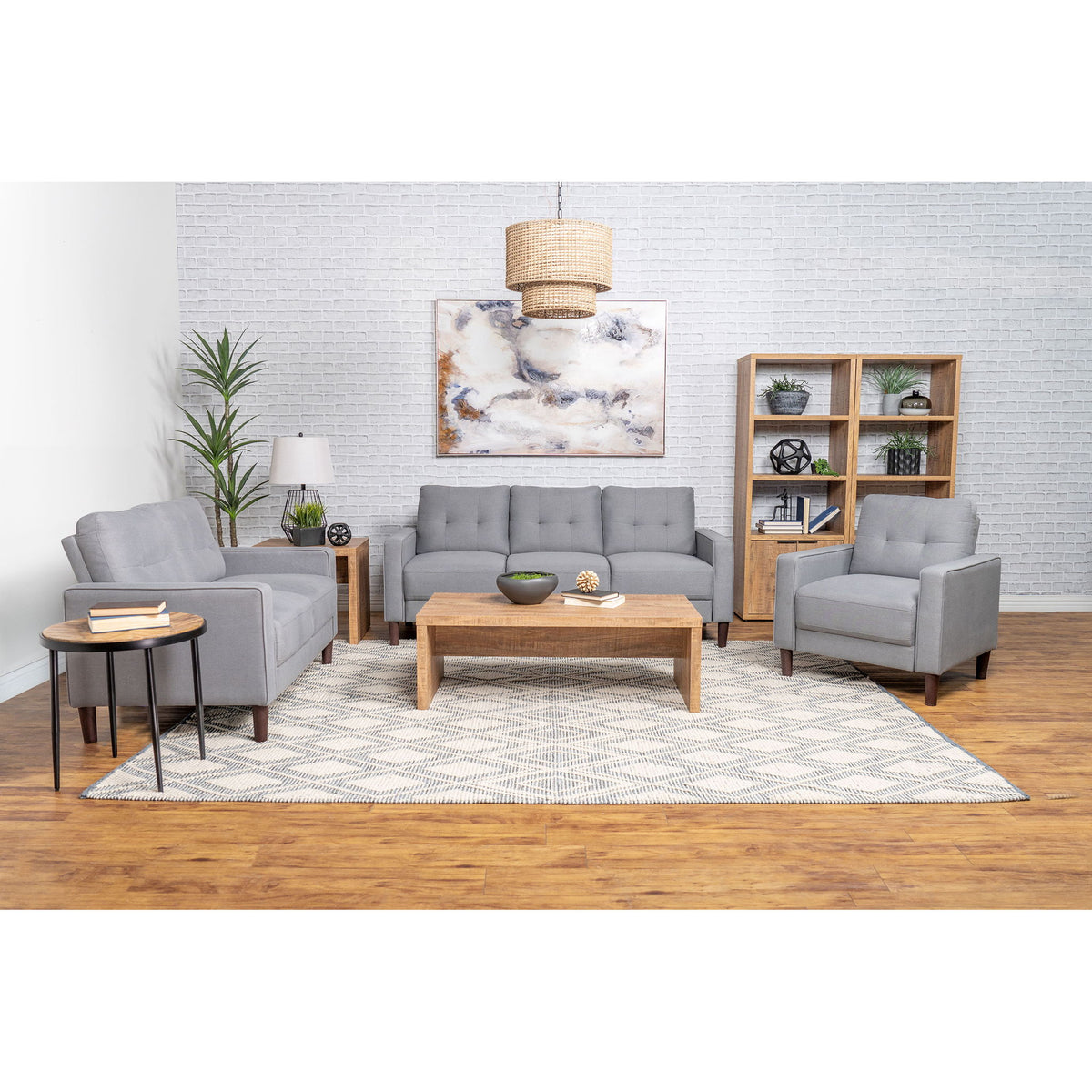 Harvey - Track Arm Tufted Sofa Set