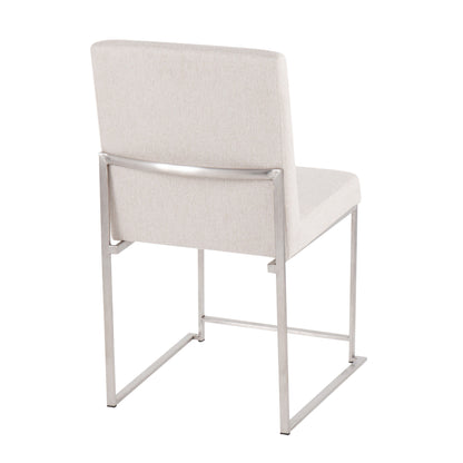 Fuji - Contemporary High Back Dining Chair, Modern Elegance (Set of 2)